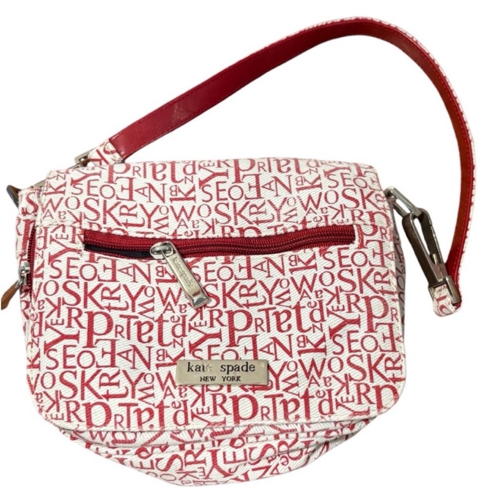 Kate Spade New York Zip Up Letters Print 
Purse Bag
